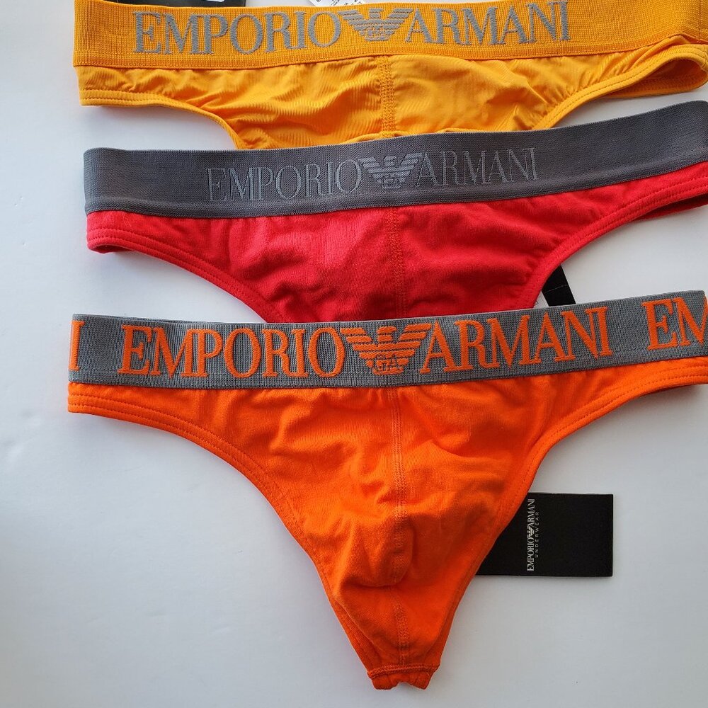 EMPORIO ARMANI MEN's Thong Underwear - Medium - Three Pairs - NTWs